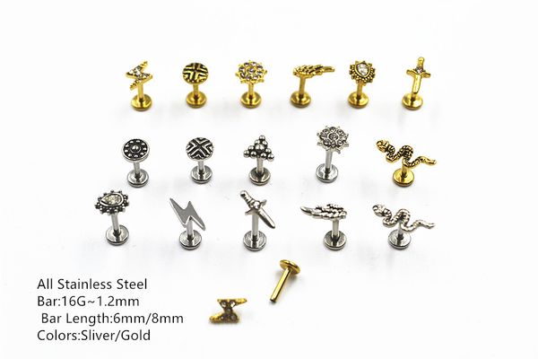 navel bell button rings 50pcslot body jewelry 16gx68mm snake steel lip bar piercing labret ring ear helix cartilage stud 230628, Silver
navel bell button rings 50pcslot body jewelry 16gx68mm snake steel lip bar piercing labret ring ear helix cartilage stud 230628, Silver