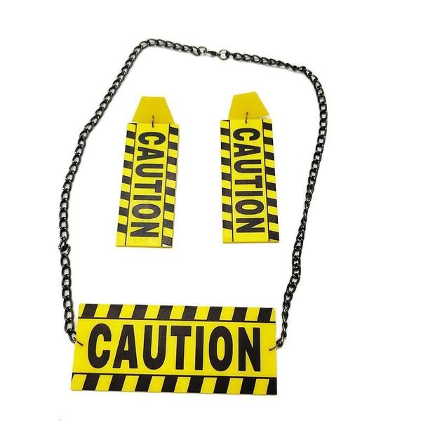 wedding jewelry sets caution card set for women drop earring pendant necklace punk yellow acrylic letters accessories 230627, Slivery;golden
wedding jewelry sets caution card set for women drop earring pendant necklace punk yellow acrylic letters accessories 230627, Slivery;golden