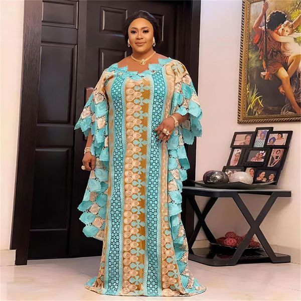 basic casual dresses 2023 african water soluble lace loose long burqa plus size dress 8732 230628, Black;gray
basic casual dresses 2023 african water soluble lace loose long burqa plus size dress 8732 230628, Black;gray