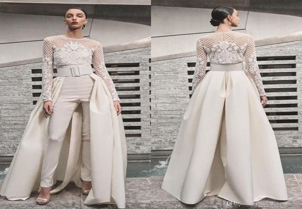 2019 elegant beach wedding dresses jumpsuits with detachable skirt satin sweep train sweetheart country bridal gowns with jacket l5039486, White
2019 elegant beach wedding dresses jumpsuits with detachable skirt satin sweep train sweetheart country bridal gowns with jacket l5039486, White