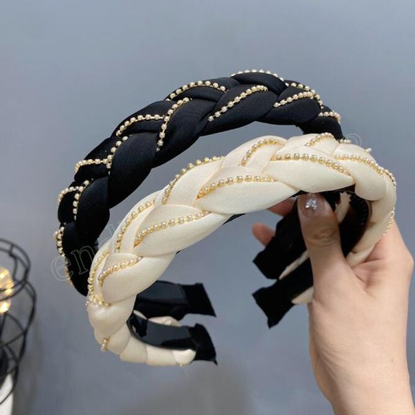 fashion hairband for women braided turban for solid color headband femme hair accessories, Silver
fashion hairband for women braided turban for solid color headband femme hair accessories, Silver