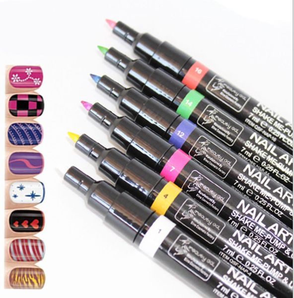 nail art pen painting design tool 16 colors optional drawing gel made easy diy nail tool kit3775631, Silver
nail art pen painting design tool 16 colors optional drawing gel made easy diy nail tool kit3775631, Silver