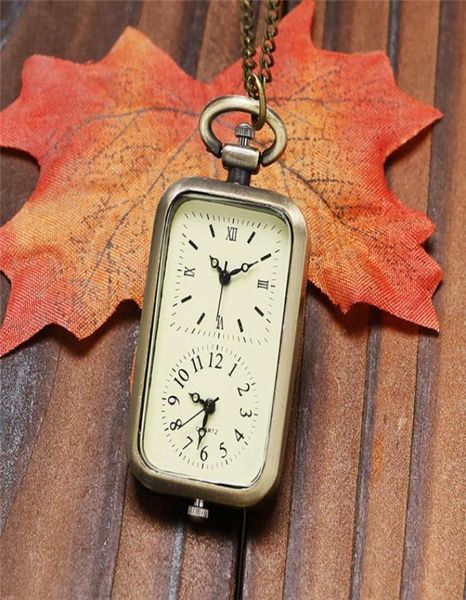 vintage bronze dual double time zone rectangle pocket watch quartz movement women men watches necklace chain5989196, Slivery;golden
vintage bronze dual double time zone rectangle pocket watch quartz movement women men watches necklace chain5989196, Slivery;golden