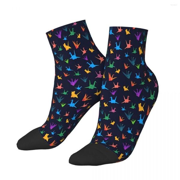 men's socks bright paper origami cranes ankle male mens women summer stockings hip hop, Black
men's socks bright paper origami cranes ankle male mens women summer stockings hip hop, Black