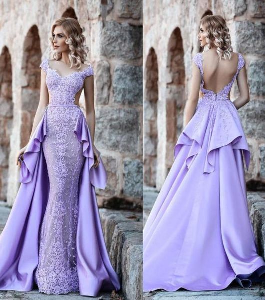 dubai cap sleeve mermaid evening dresses glamorous lavender prom dress with overskirt beads lace applique zipper backless party go6469425, Black
dubai cap sleeve mermaid evening dresses glamorous lavender prom dress with overskirt beads lace applique zipper backless party go6469425, Black