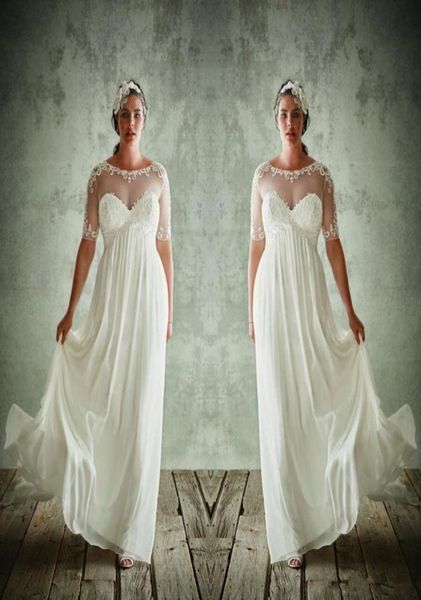 2020 new plus size wedding dresses with half sleeves sheer jewel neck a line lace appliqued bridal gowns chiffon empire waist wedd2649306, White
2020 new plus size wedding dresses with half sleeves sheer jewel neck a line lace appliqued bridal gowns chiffon empire waist wedd2649306, White