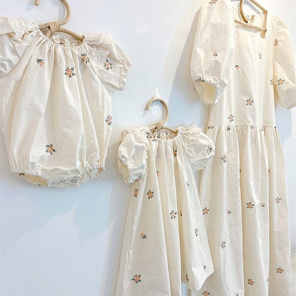 family matching outfits clothes summer girl dress puff sleeve woman embroidered flower toddler mother daughter look 230628, Blue
family matching outfits clothes summer girl dress puff sleeve woman embroidered flower toddler mother daughter look 230628, Blue