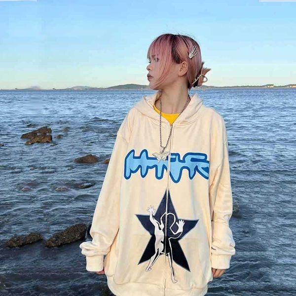 2023 women's zipper star shirt loose oversized hoodie casual fashion clothing versatile coat personalized sweater, Black
2023 women's zipper star shirt loose oversized hoodie casual fashion clothing versatile coat personalized sweater, Black