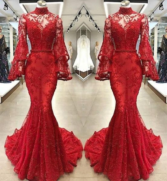 red lace mermaid evening dresses illusion poet long sleeves high neck appliqued beaded long party pageant gowns prom dress5494507, Black;red
red lace mermaid evening dresses illusion poet long sleeves high neck appliqued beaded long party pageant gowns prom dress5494507, Black;red