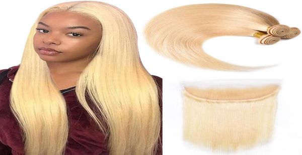 613 bundle with frontal closure honey blonde colored 13x4 lace frontal with straight human hair extensions 2 3 4 brazilian hair bu7275750, Black;brown
613 bundle with frontal closure honey blonde colored 13x4 lace frontal with straight human hair extensions 2 3 4 brazilian hair bu7275750, Black;brown