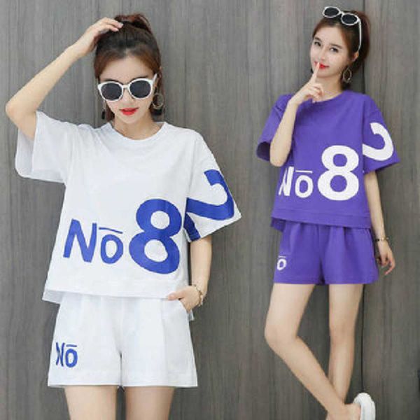 slim personality suit new korean women's summer sportswear loose short sleeved shorts student two-piece set ladies tracks jogging545, Gray
slim personality suit new korean women's summer sportswear loose short sleeved shorts student two-piece set ladies tracks jogging545, Gray