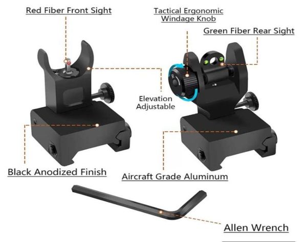 fiber optics flip iron sight front rear sights back up sight tactical fit picatinny weaver railcx7845554
fiber optics flip iron sight front rear sights back up sight tactical fit picatinny weaver railcx7845554
