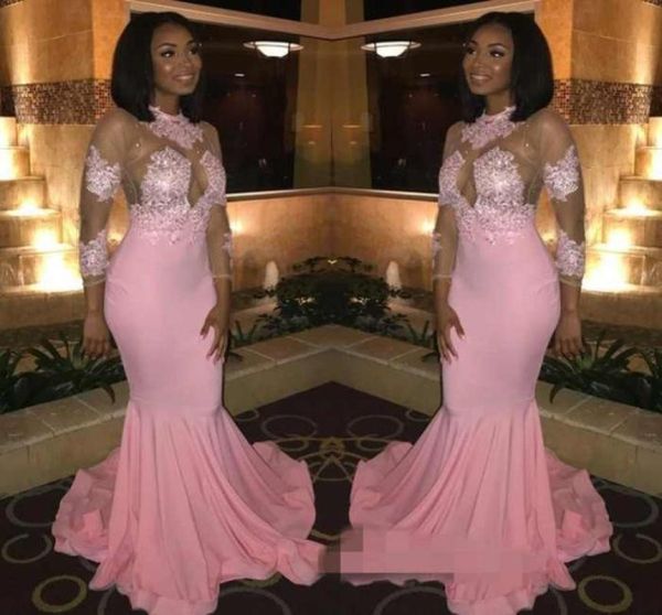 2019 new custom made pink prom dresses jewel neck illusion 34 lace long sleeves ruffles sweep train mermaid evening special occas6054653, Black
2019 new custom made pink prom dresses jewel neck illusion 34 lace long sleeves ruffles sweep train mermaid evening special occas6054653, Black