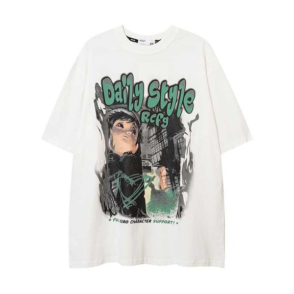 recreation club american european and high street asian style cartoon pink print short pomelo body t-shirt couple hip hop oversize fashion b, White;black
recreation club american european and high street asian style cartoon pink print short pomelo body t-shirt couple hip hop oversize fashion b, White;black