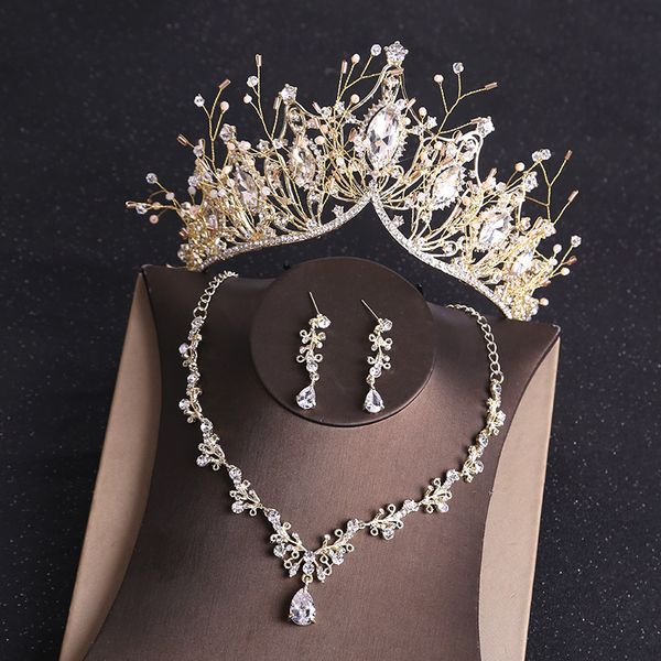 wedding jewelry sets kmvexo costume bridal crystal gold color tiara crown earrings necklace bride luxury set 230627, Slivery;golden
wedding jewelry sets kmvexo costume bridal crystal gold color tiara crown earrings necklace bride luxury set 230627, Slivery;golden