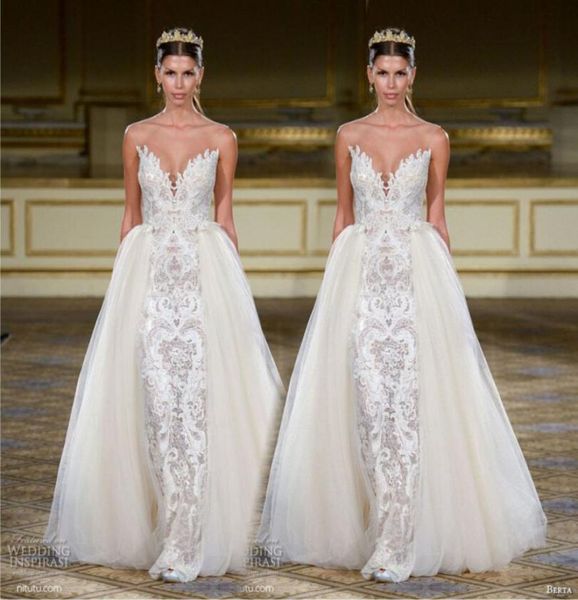 berta overskirt bridal gowns lace sheath wedding dresses sheath sweetheart neck zip back floor length plus size custom made1733167, White
berta overskirt bridal gowns lace sheath wedding dresses sheath sweetheart neck zip back floor length plus size custom made1733167, White
