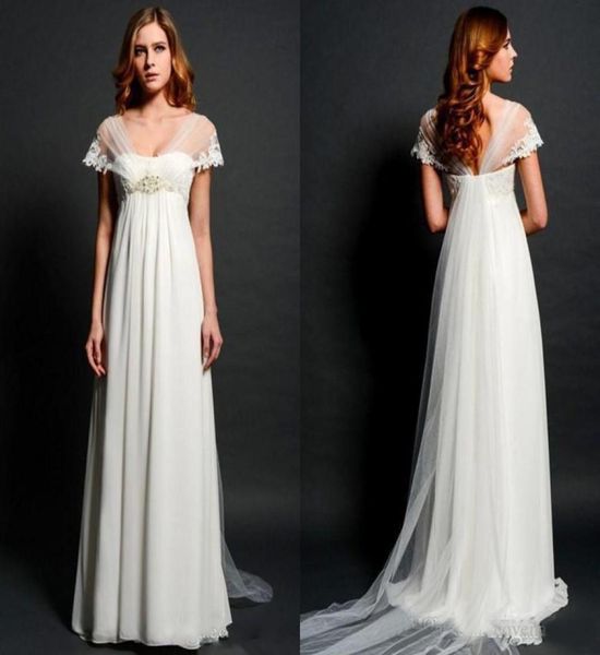 vintage empire waist wedding dresses for pregnant women v neck illusion back elegant beach bridal gowns lace applique bride dress6066664, White
vintage empire waist wedding dresses for pregnant women v neck illusion back elegant beach bridal gowns lace applique bride dress6066664, White