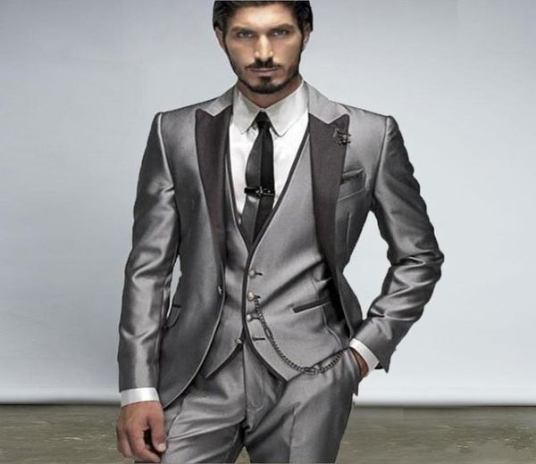 new sliver wedding suits for men 3 pieces black peaked lapel vintage slim fit men blazers jacket groomsmen wedding prom wear 7596724, Black;gray
new sliver wedding suits for men 3 pieces black peaked lapel vintage slim fit men blazers jacket groomsmen wedding prom wear 7596724, Black;gray