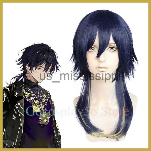 cosplay wigs paradox live shingu haruomi wig buraikan rapper cosplay hair dark blue mixed golden synthetic hair x0630, Black
cosplay wigs paradox live shingu haruomi wig buraikan rapper cosplay hair dark blue mixed golden synthetic hair x0630, Black