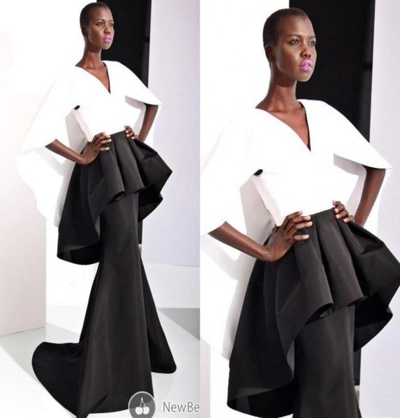 fashion black and white women formal evening dresses mermaid satin cap sleeve peplum v neck 2019 miss usa pageant celebrity dress 2802555, Black;red
fashion black and white women formal evening dresses mermaid satin cap sleeve peplum v neck 2019 miss usa pageant celebrity dress 2802555, Black;red