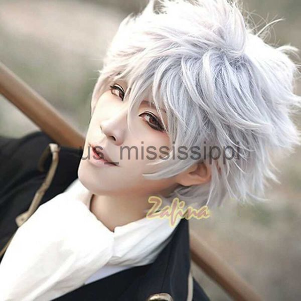 cosplay wigs anime gintama cosplay wig silver soul sakata gintoki short silver white hair cosplay wig cap x0630, Black
cosplay wigs anime gintama cosplay wig silver soul sakata gintoki short silver white hair cosplay wig cap x0630, Black