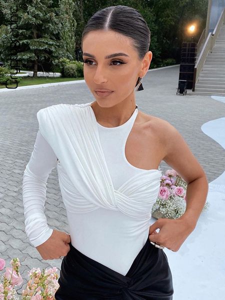 women s jumpsuits rompers cryptographic one shoulder backless twist bodysuit long sleeve slim high waist bodysuit club party streetwear 2306, Black;white
women s jumpsuits rompers cryptographic one shoulder backless twist bodysuit long sleeve slim high waist bodysuit club party streetwear 2306, Black;white