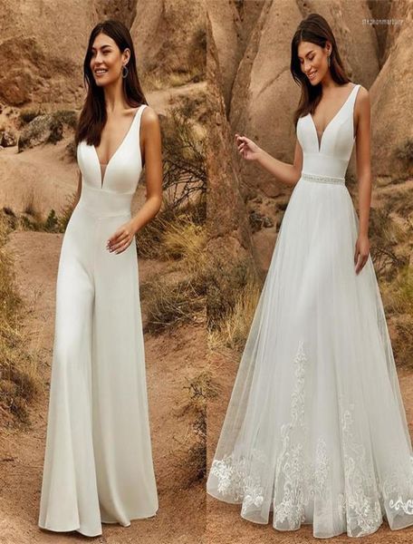 wedding dress 2 in 1 jumpsuit with detachable skirt two pieces bridal dresses pants suit for women lace tulle vneck sweep train2251262, White
wedding dress 2 in 1 jumpsuit with detachable skirt two pieces bridal dresses pants suit for women lace tulle vneck sweep train2251262, White