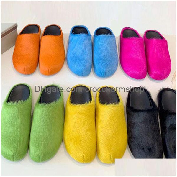 slippers sell luxury designer women horsehair slides classic fashion autumn winter fur fluffy letters sandals er toes wool half drag dhdu6, Black
slippers sell luxury designer women horsehair slides classic fashion autumn winter fur fluffy letters sandals er toes wool half drag dhdu6, Black