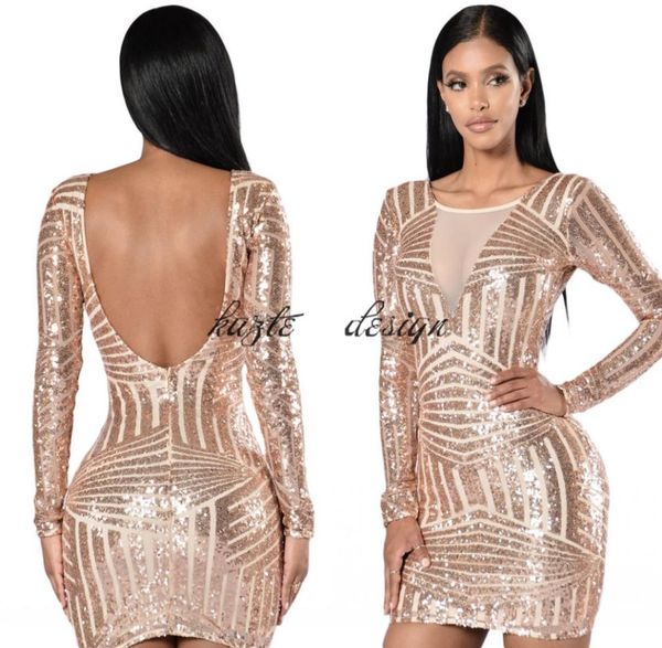 in stock rose gold sequin short cocktail party dresses with long sleeve 2018 low back mini prom occasion dress 502707, Black
in stock rose gold sequin short cocktail party dresses with long sleeve 2018 low back mini prom occasion dress 502707, Black