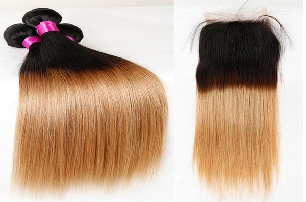 ombre straight human hair bundles with closure t1b27 brazilian remy hair weave 3 bundles with lace closure part1037224, Black
ombre straight human hair bundles with closure t1b27 brazilian remy hair weave 3 bundles with lace closure part1037224, Black