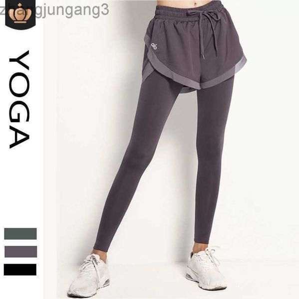 2023 desginer alo yoga leggings pants fake two pieces running tight pants women's high waist peach hip lifting elastic sports pants, Black
2023 desginer alo yoga leggings pants fake two pieces running tight pants women's high waist peach hip lifting elastic sports pants, Black