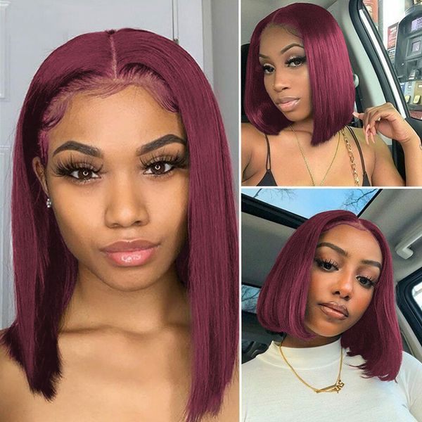 new design 99j red short bob wig13x4 13x6 lace front wigs for black women brazilian remy human hair burgundy colored lace wig, Black;brown
new design 99j red short bob wig13x4 13x6 lace front wigs for black women brazilian remy human hair burgundy colored lace wig, Black;brown