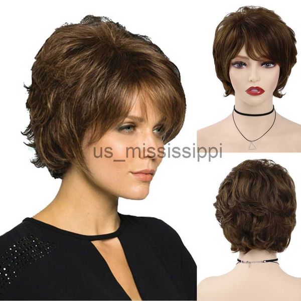 cosplay wigs gnimegil synthetic short wigs for women natural brown curly pixie layered haircut mommy wig cosplay halloween costume party wig, Black
cosplay wigs gnimegil synthetic short wigs for women natural brown curly pixie layered haircut mommy wig cosplay halloween costume party wig, Black