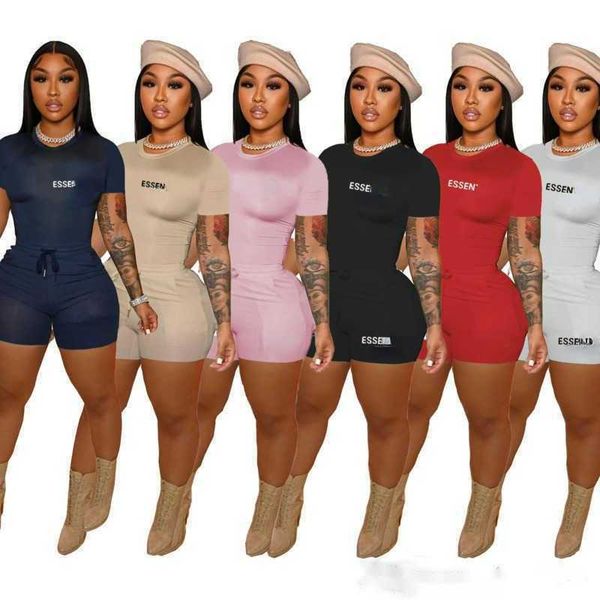 retail womens skinny tracksuits summer sports outfits 2 piece pants set letter printed short sleeve t shirt and shorts suit, Gray
retail womens skinny tracksuits summer sports outfits 2 piece pants set letter printed short sleeve t shirt and shorts suit, Gray