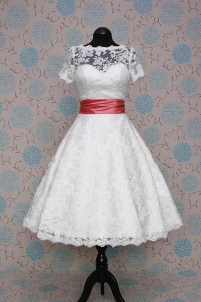 new princess lace a line bridal gowns with short sleeves w1416 wedding gowns tea length detachable sash real image fashion sheer m4689820, White
new princess lace a line bridal gowns with short sleeves w1416 wedding gowns tea length detachable sash real image fashion sheer m4689820, White