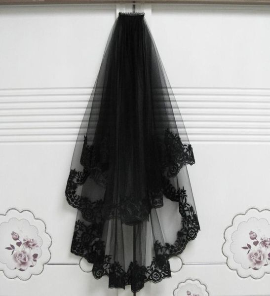 2018 unique novelty stunning lace side black silk doublelayer wedding veil bridal veil halloween witch headpiece tulle veil cato1564311
2018 unique novelty stunning lace side black silk doublelayer wedding veil bridal veil halloween witch headpiece tulle veil cato1564311