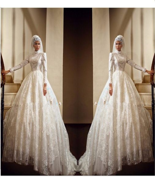 2021 luxury muslim wedding dresses ball gown long sleeve lace appliques long length high neck modest dubai bridal wedding gown a126172502, White
2021 luxury muslim wedding dresses ball gown long sleeve lace appliques long length high neck modest dubai bridal wedding gown a126172502, White