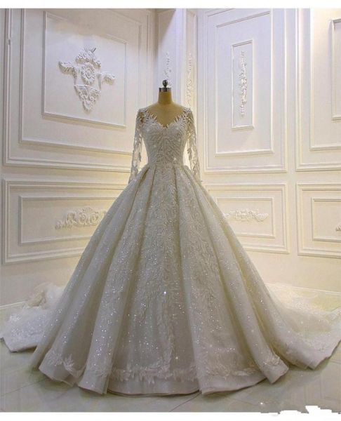 modest 2020 ball gown wedding dresses long sleeve bridal gowns sheer jewel neck lace appliqued sequins plus size robe de mariee cu5941112, White
modest 2020 ball gown wedding dresses long sleeve bridal gowns sheer jewel neck lace appliqued sequins plus size robe de mariee cu5941112, White