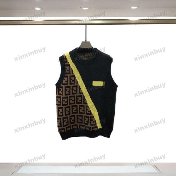xinxinbuy men women designer sweatshirt hoodie roma jacquard letter sweater vest paris apparel black white s-xl, Black;brown
xinxinbuy men women designer sweatshirt hoodie roma jacquard letter sweater vest paris apparel black white s-xl, Black;brown