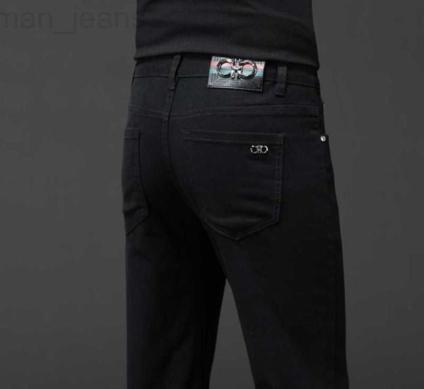 men's jeans designer fashion live black white small straight pants elastic brand fqhs, Blue
men's jeans designer fashion live black white small straight pants elastic brand fqhs, Blue