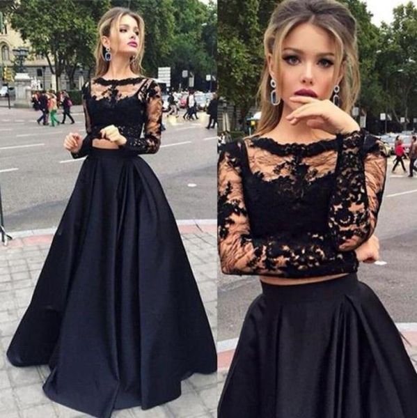 two pieces prom dresses lace long sleeves black evening dresses sheer crew neck special occasions gowns victorian style formal par2058066, Black;red
two pieces prom dresses lace long sleeves black evening dresses sheer crew neck special occasions gowns victorian style formal par2058066, Black;red