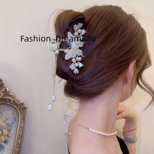 new korean women hair claw hair clips fashion flower butterfly tassel hairpin grab large shark clip headdress hair accessories, Golden;silver
new korean women hair claw hair clips fashion flower butterfly tassel hairpin grab large shark clip headdress hair accessories, Golden;silver