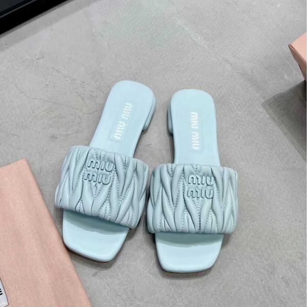 slide mius sandals beach designer shoes spring women pleated square slippers for female outwear in style fquz
slide mius sandals beach designer shoes spring women pleated square slippers for female outwear in style fquz