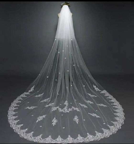 two layers long bridal veils white tulle lace applique wedding dress veil for wedding accessories6864071, Black
two layers long bridal veils white tulle lace applique wedding dress veil for wedding accessories6864071, Black