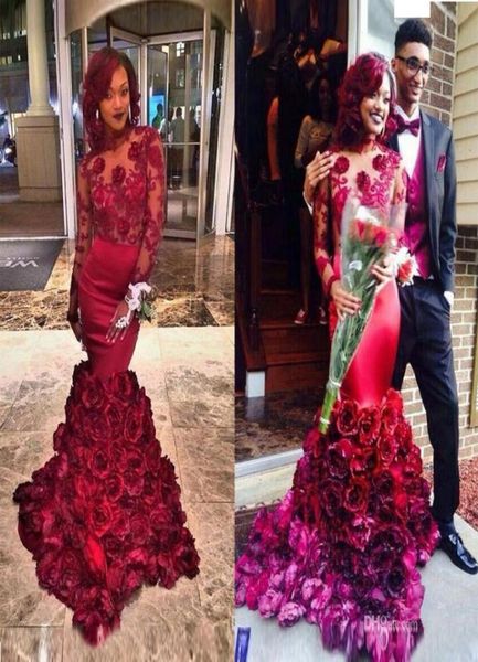 real image 2016 burgundy mermaid prom dresses with floral rose skirt lace round neck long sleeve backless formal evening gowns pag4909691, Black;red
real image 2016 burgundy mermaid prom dresses with floral rose skirt lace round neck long sleeve backless formal evening gowns pag4909691, Black;red