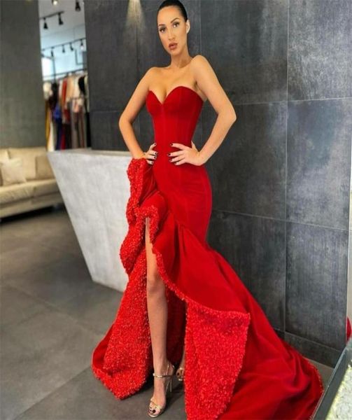 2020 red mermaid prom dresses ruffles side slit sweetheart formal evening gowns vestido de novia special occasion dress5431493, Black
2020 red mermaid prom dresses ruffles side slit sweetheart formal evening gowns vestido de novia special occasion dress5431493, Black