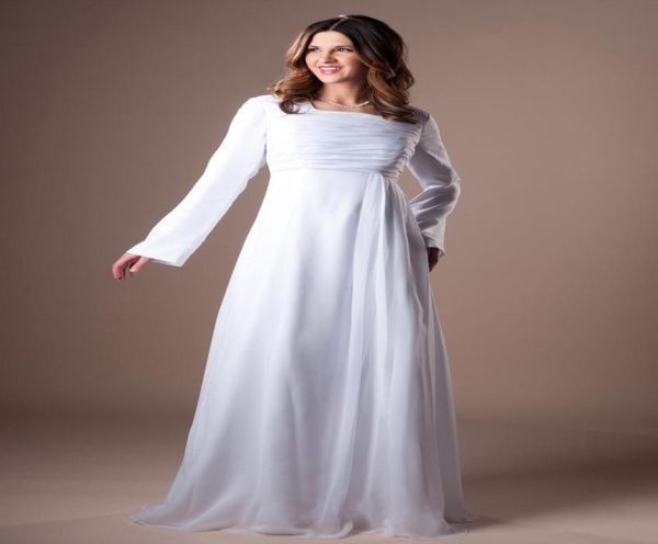 long informal chiffon modest wedding dresses with long sleeves ruched informal beach temple bridal gowns white floor length recept2046900
long informal chiffon modest wedding dresses with long sleeves ruched informal beach temple bridal gowns white floor length recept2046900