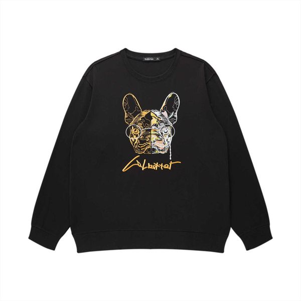 men's sweater 2023 new round neck sports fashion autumn embroidery large wear can be made, Black
men's sweater 2023 new round neck sports fashion autumn embroidery large wear can be made, Black