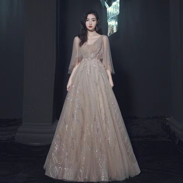 designer prom dress long sleeves a line appliques lace russia saudi arabic party dress robe de soiree de mariage plus size shiny sweep train, Black
designer prom dress long sleeves a line appliques lace russia saudi arabic party dress robe de soiree de mariage plus size shiny sweep train, Black