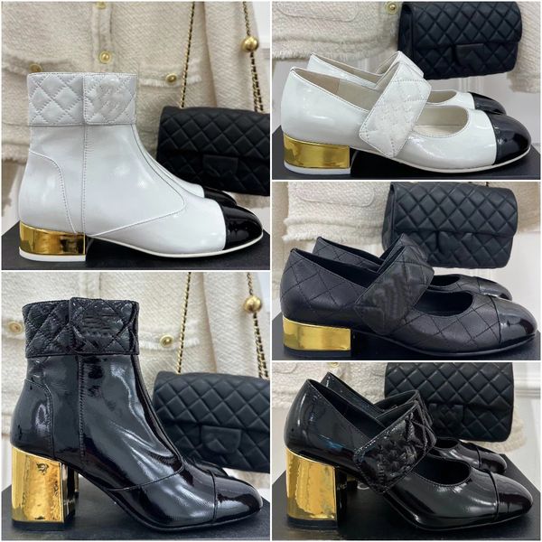 spring autumn designer new women mary jane single shoes classic lingge leather short boots luxury fashion thick heel lacquer leather fashion, Black
spring autumn designer new women mary jane single shoes classic lingge leather short boots luxury fashion thick heel lacquer leather fashion, Black